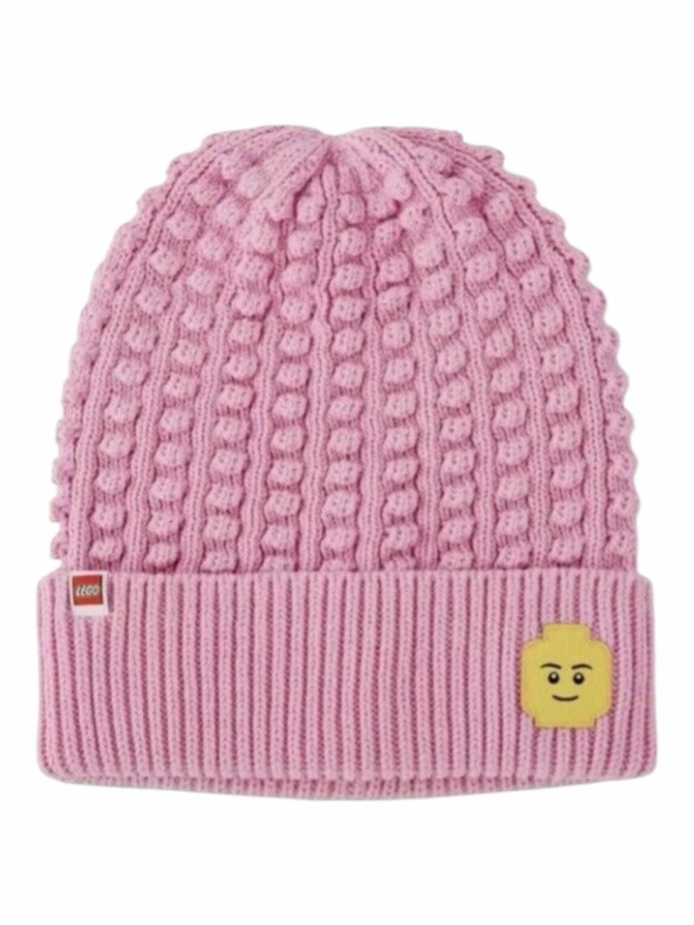 LEGO LIMITED EDITION Minifigure Patch Youth Beanie Hat in Pink